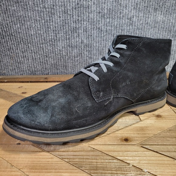 Sorel Madson II Men\'s 11.5 Waterproof Black Suede Lace Up Chukka Boots‎
